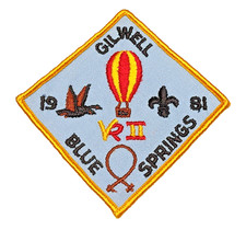 1981 Gilwell REUNION CREST Wood Badge Boy Scout Leader Training BLUE Springs