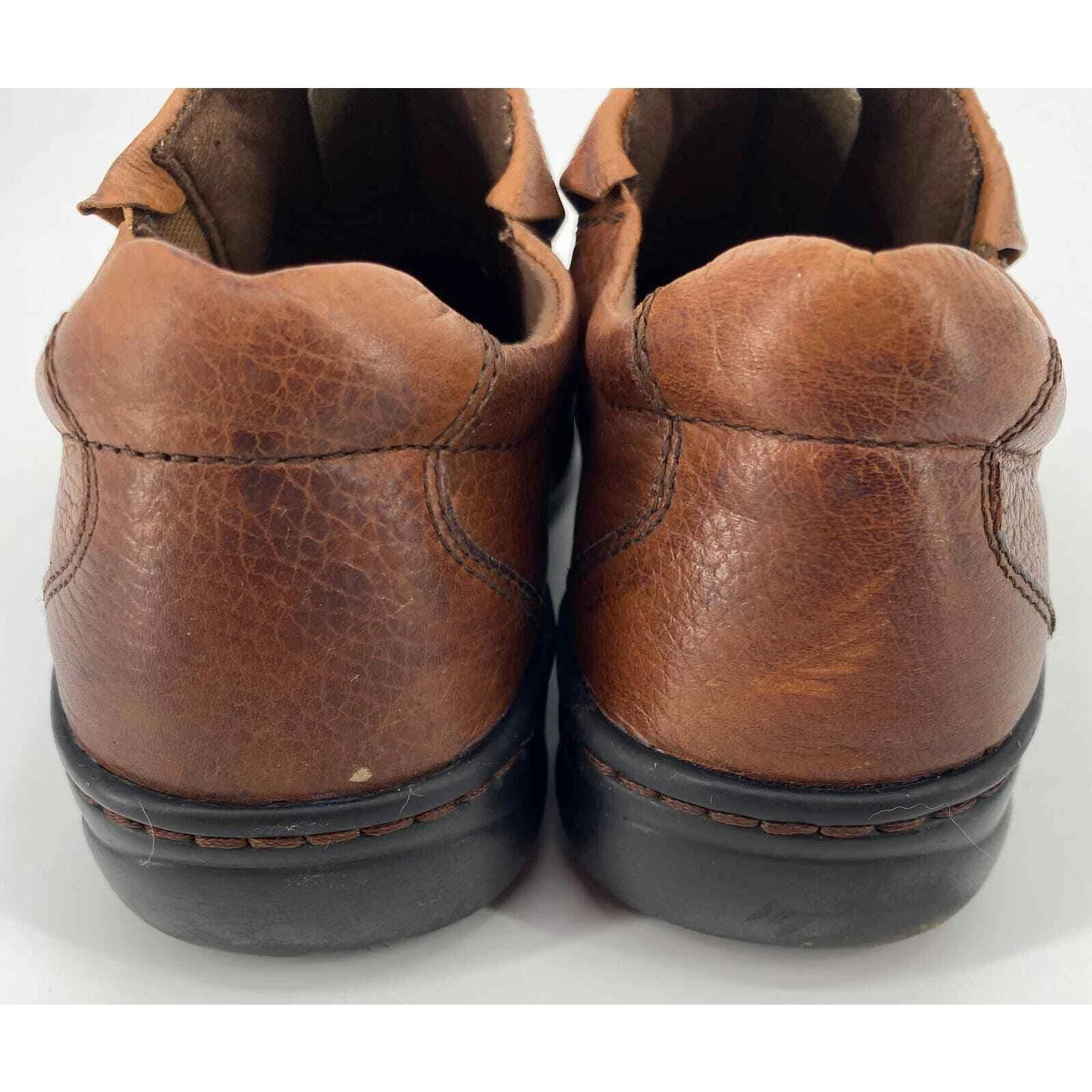 THOM BROWNE Scarpe abito Thom McAn da uomo 8 W marroni in pelle con cerniera anteriore