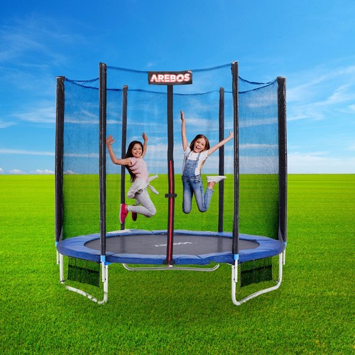 AREBOS Tappeto da salto Ø 264cm per trampolini Ø 305cm 140mm molle 54 occhielli - Foto 9 di 9
