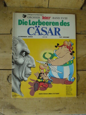 Asterix the Laurels of Caesar 1974 Volume 18 Price DM 3.80 Large Asterix Volume