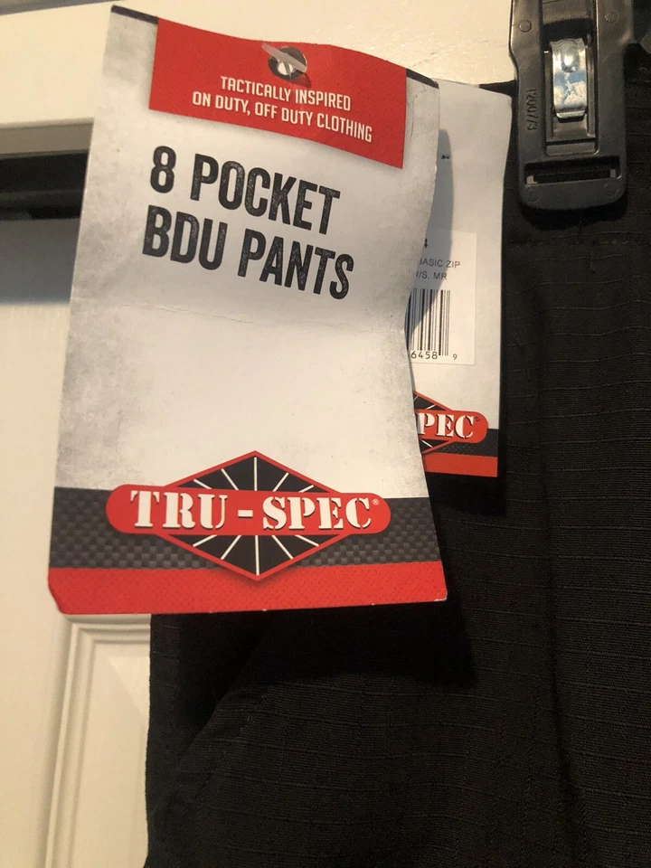TRU-SPEC 1827 Mens Tactical Pants, Adjustable Size Medium , Black New With Tags - Image 2 of 4