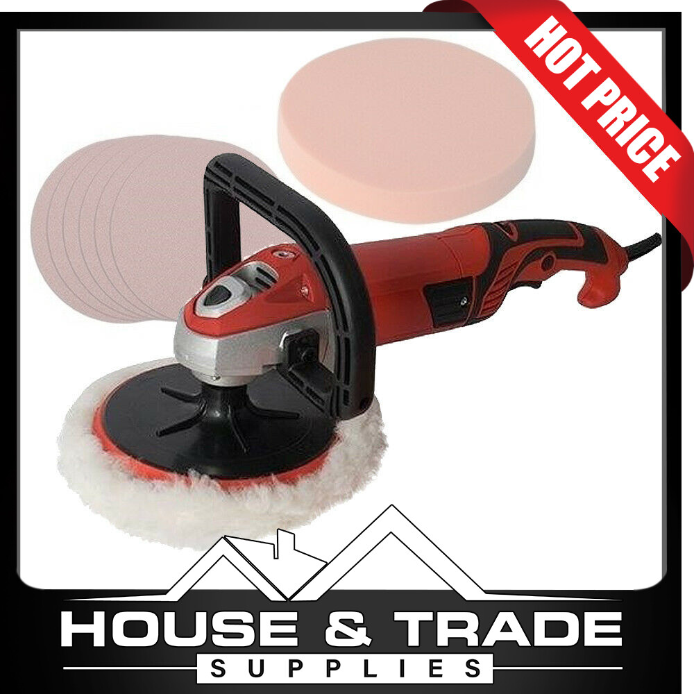 BAUMANN Sander Polisher Buff 180mm Combo Kit 1200w Variable Speed ET