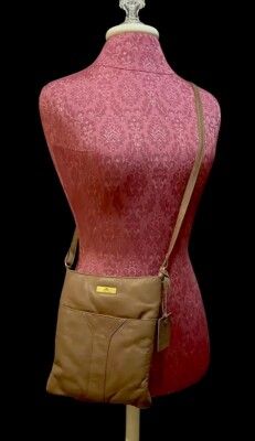 Pre-owned Rowallan Brown  Genuine Leather Crossbody With Gold Tone Hardware