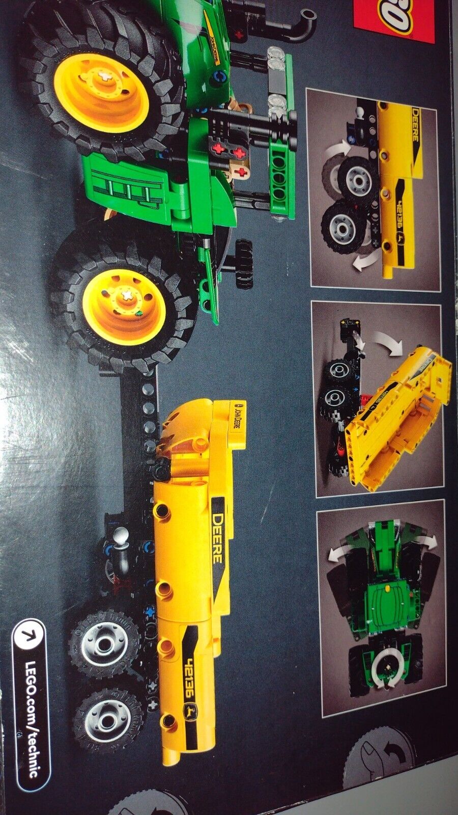 LEGO® Technic Trator John Deere 9620R 4WD 42136 Kit de Construção de Modelo  (390 Peças)