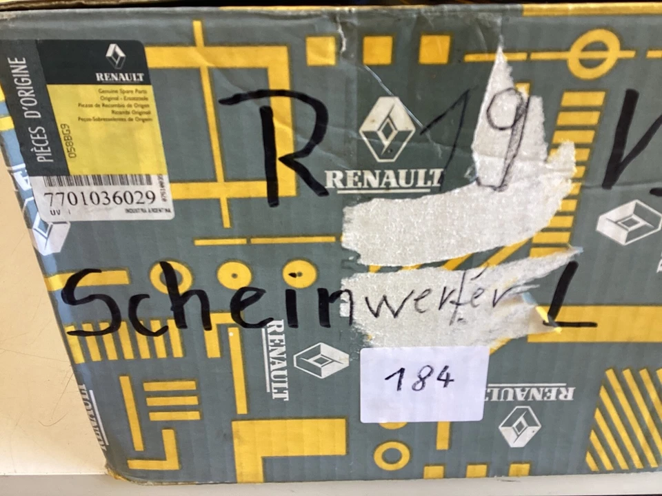 Renault Hauptscheinwerfer H4,links 7701036029 für R 19 II OVP original neu ! - Bild 2 von 4