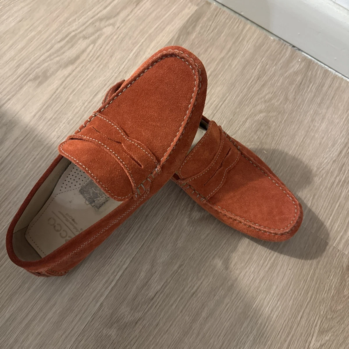 Vince Men\'s Daly Sunset Orange Suede Size 9.5 Orange Loafer Suede Casual Shoes for Men for sale | eBay main image 2