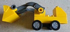 LEGO DUPLO - YELLOW SCRAPER - MY FIRST YARD - 10518 - VINTAGE - USED