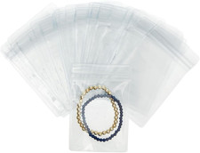 100 Pack Clear Plastic Bags for Jewelry, Earrings, Necklaces, Mini Resealable Ba