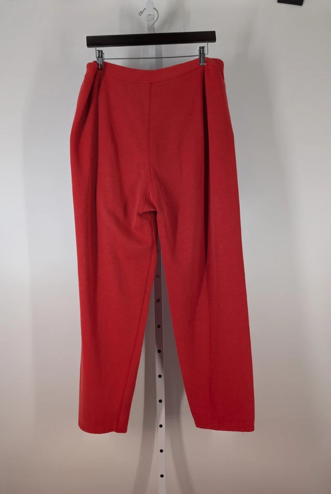 Pantalón deportivo vintage de vellón jersey fino años 50 60 rojo desteñido con cordón Normcore Foto 4 de 4