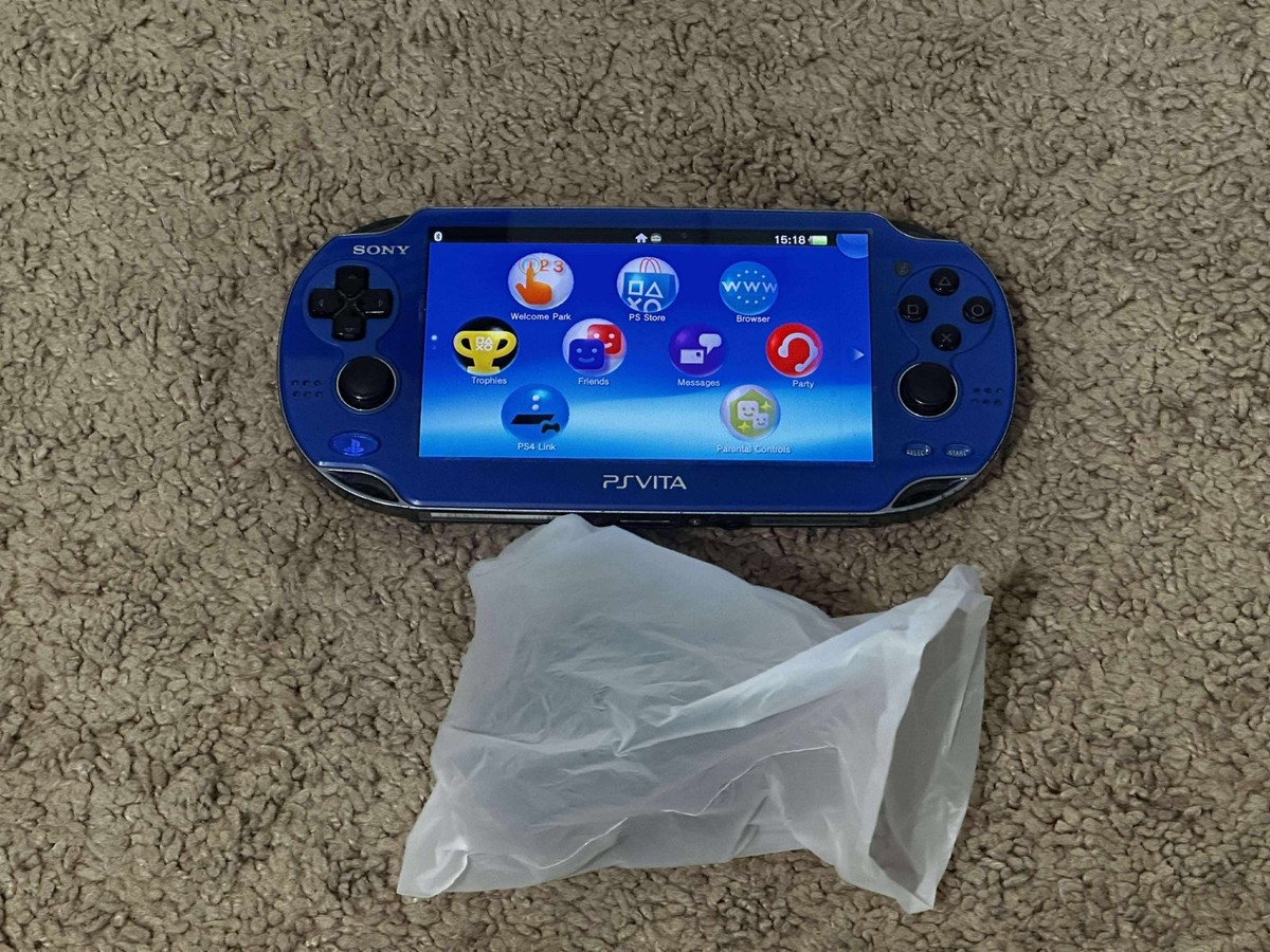 Sony PlayStation PS Vita OLED PCH-1000/1100 Blue WIFI, US Seller