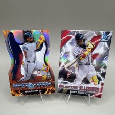 Ronald Acuña Jr 2026 Bowman Power Surge & Electric Sluggers 2 Card Lot Braves