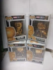 Lot Of 4 Gold Marvel  Funko Pops IRON MAN 375 CAPT. 377 B PANTHER 383 SHURI 393