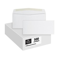 #10 Envelopes, Letter Size White Mailing Envelopes, 4-1/8x9-1/2 Inch, No Wind...
