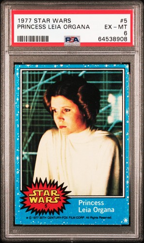1977 Topps Star Wars #5 Princess Leia Organa — PSA 6