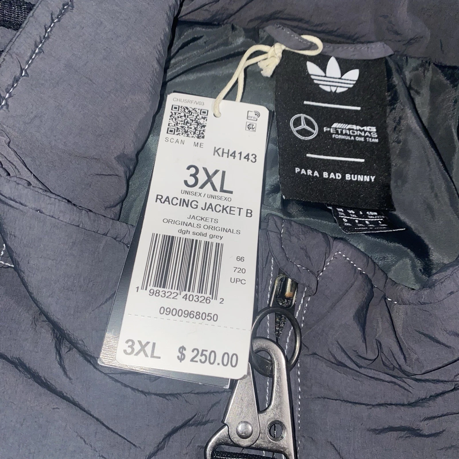 Adidas Para Bad Bunny x Mercedes-AMG Racing Jacket Size 3XL  KH4143  Petronas F1 image 10