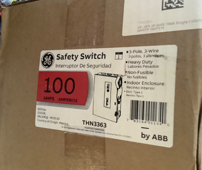 #ad #ad GE THN3363 Safety Switch Heavy Duty 100A 600V Indoor600V $260.00