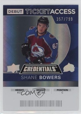 2021 Upper Deck Credentials 2020-21 Debut Ticket Access /799 Shane Bowers 0s28