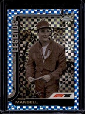 2025 Topps Chrome F1 Nigel Mansell Blue Checker Flag Refractor F1 Legends #/150