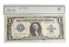 1923 One Dollar Silver Certificate Fr 237 Horse Blanket Blue Seal