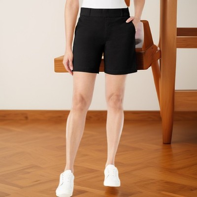 Gloria Vanderbilt Womens Shape Effect Casual Bermuda Shorts Black Size 4 NWT
