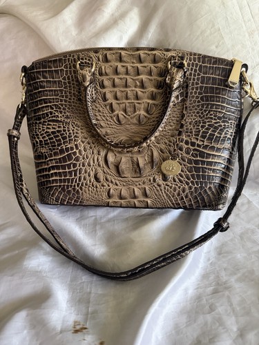Brahmin Duxbury Satchel Coffee Melbourne Leather Purse