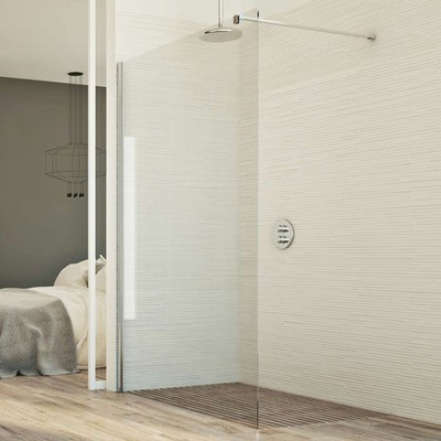 FESTE DUSCHWAND 75 CM WALK IN ECHTGKAS KLARGLAS 8MM H198