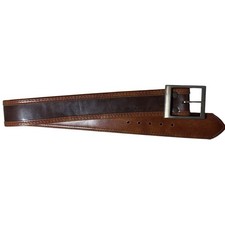 Vintage 1970  s Youth Belt Kids Size 24 Two Tone Brown 1.75  Wide Kemilon Brand
