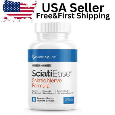 SciatiEase Sciatic Nerve Support   AlphaPalm, Pea, B Vitamins & ALA, 120 Capsule