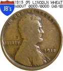 1915 (P) Lincoln Wheat Cent Penny 1c -  About Good/Good (AG/G)