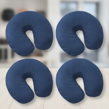 4-Pack Microfiber Face Cradle Covers - Ultra Soft Fitted Massage Table Cradl...