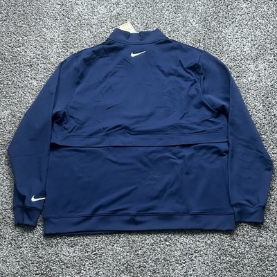 Nike Tour 1/2 Zip Golf Pullover Top Dark Blue Mens Size XL FZ7522