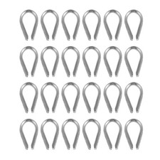  24 Pcs Chicken Heart Ring Wire Clamps for Steel Cable Fixing Workpiece 13.95 per metre
