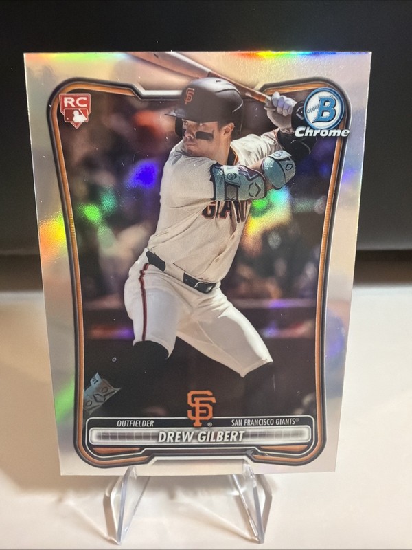 Drew Gilbert RED RC LOGO REFRACTOR 2026 Bowman Card Giants