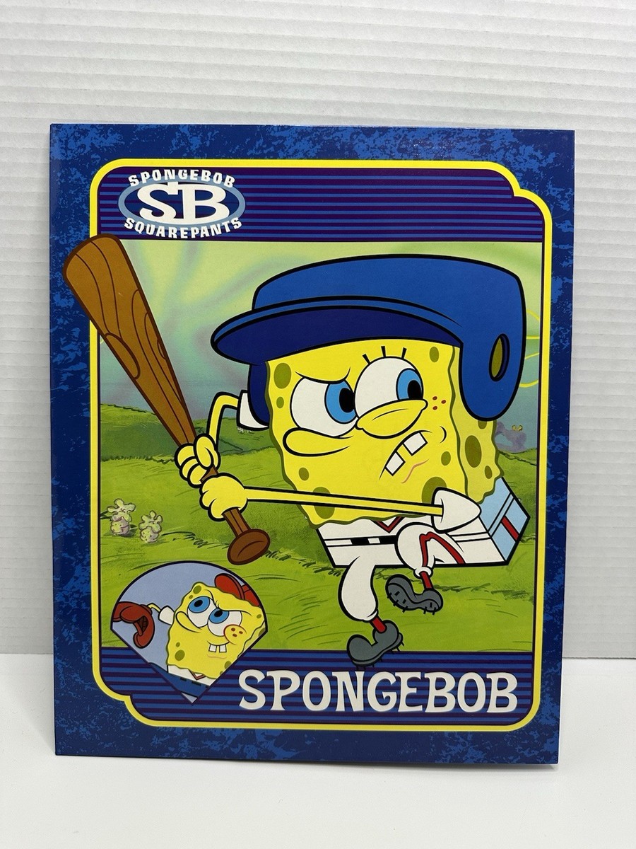SpongeBob SquarePants Baseball 2-Pocket Paper Folder Nickelodeon #70209  VINTAGE