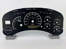 US Speedo Black Silverado/Sierra Gauge Face for Clusters 99-02 1500 Gas