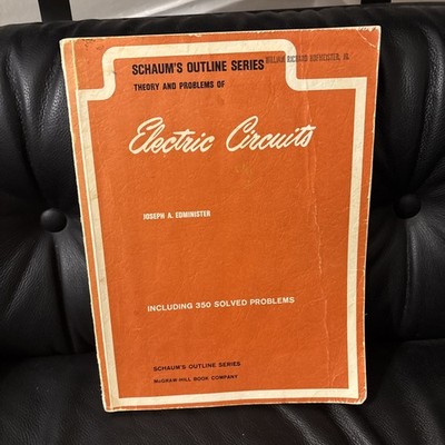 Vintage 1965 Schaum's Outline Series Electric Circuits Joseph A. Edminister Book