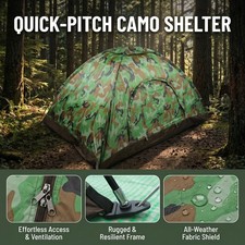 2-3 Man Automatic Instant Double Layer Pop Up Camping Tent Waterproof Outdoor UK