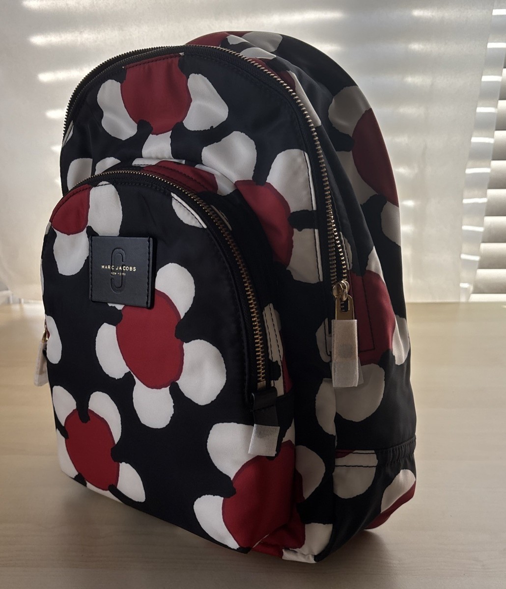 MARC JACOBS Double Pack Daisy Print Nylon Backpack (Red Multi