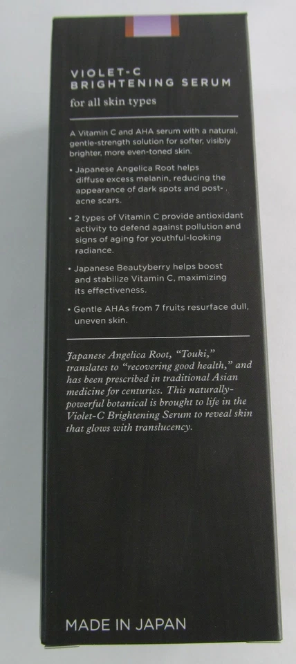 New TATCHA Violet-C Brightening Serum 30ml/1.0oz Pump Angelica Root/Vit C/AHA - Image 3 of 4