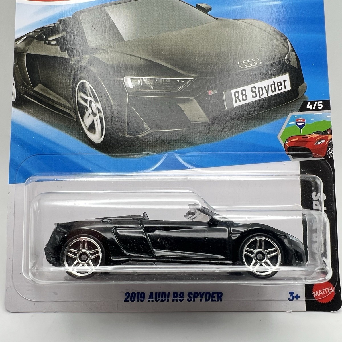 2025 Hot Wheels Drop Tops Audi R8 Spyder Black 2019 1:64 Diecast