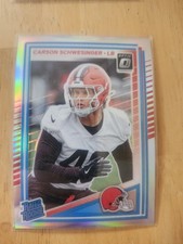 2025 Panini Donruss Optic - Rated Rookie Carson Schwesinger #217 Holo Prizm (RC)
