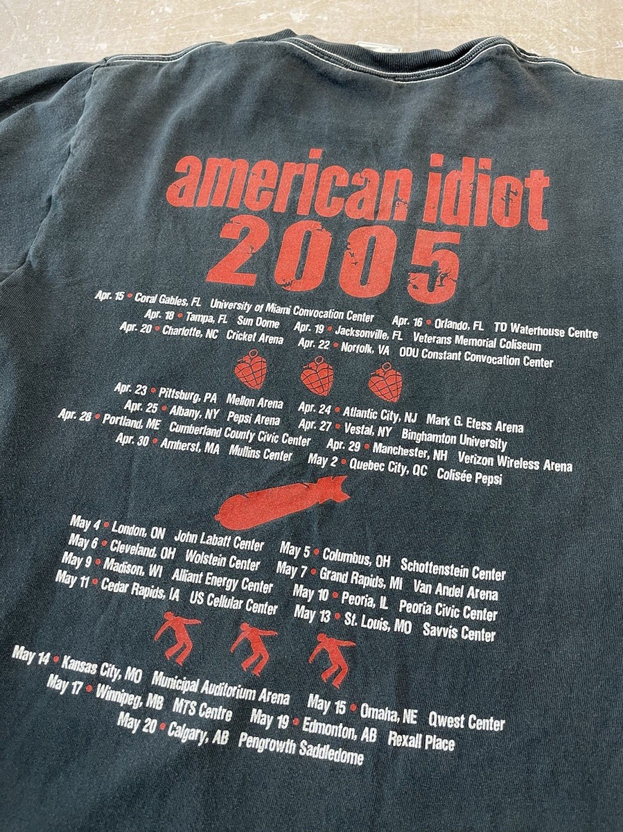Vintage Green Day American Idiot Album Tour T-Shirt Small Punk