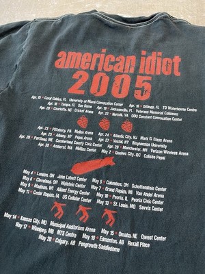 Vintage Green Day American Idiot Album Tour T-Shirt Small Punk