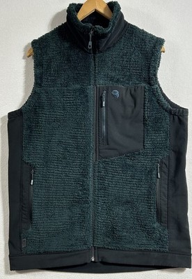 Mountain Hardwear Monkey Man Fleece Vest Mens L Green Full Zip Warm Hike Run