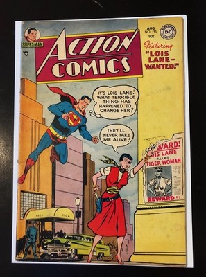 Action Comics #195. VG 4.0. Superman. Lois Lane Alias Trigger Woman. 1954.