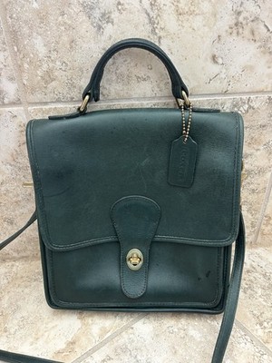Vintage Coach Leather Station Crossbody Bag, GREEN LEATHER | eBay