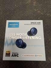 soundcore Space A40 True Wireless Bluetooth Noise Cancelling In-Ear Earbuds Blue