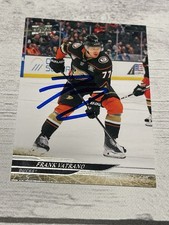 Frank Vatrano Signed Card Upper Deck UD JSA COA IP Auto Anaheim Ducks a