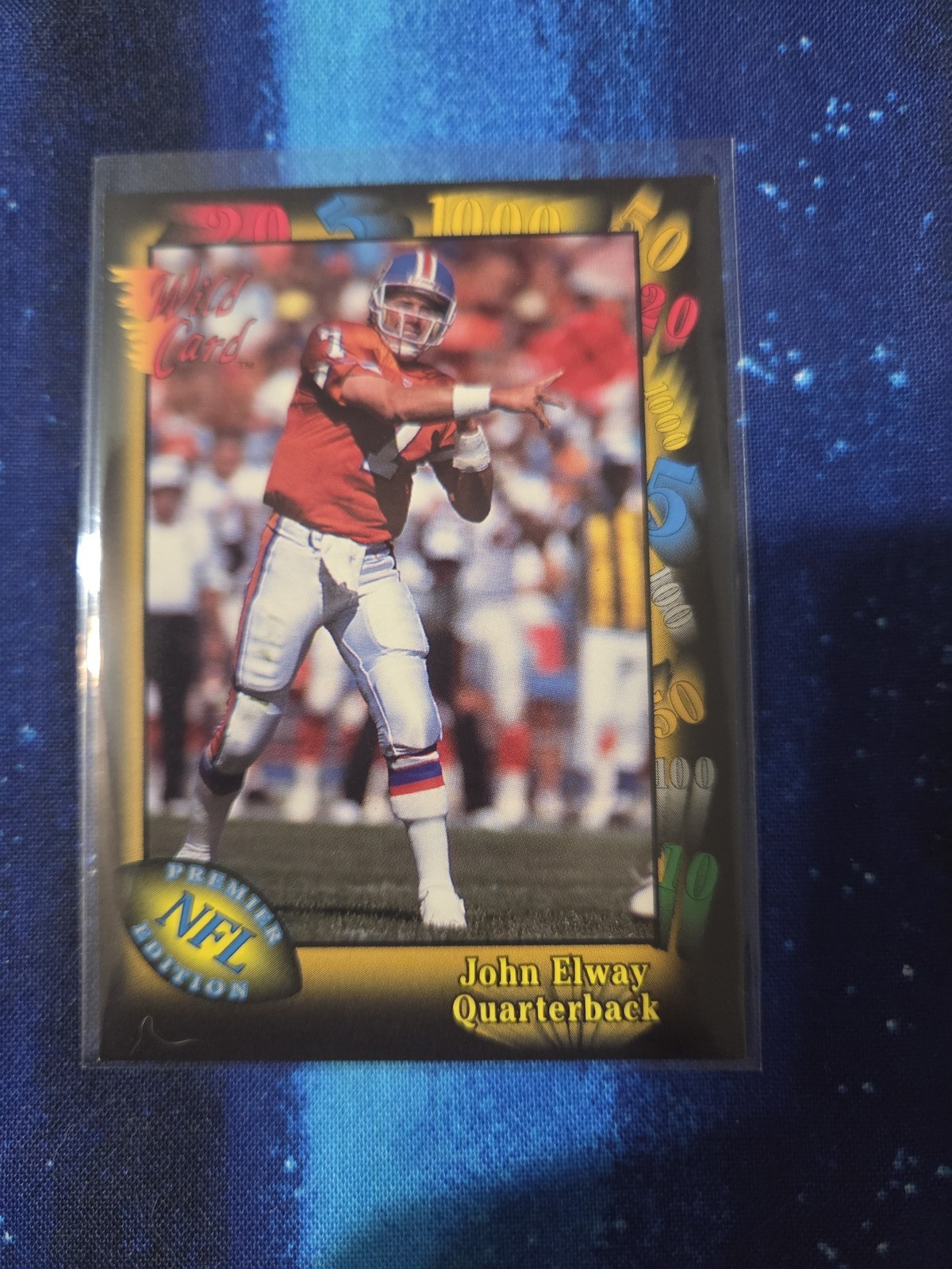 John Elway #4 Football Cards 1991 Wild Card trading card — raw and PSA graded price guide