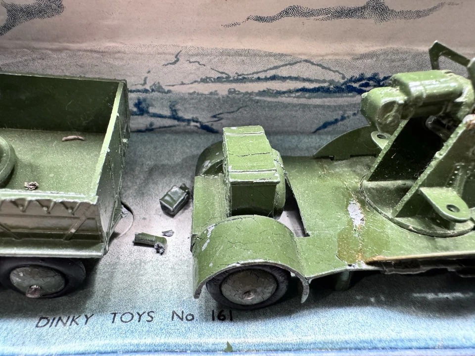 Dinky: conjunto raro na caixa 161 - unidade móvel antiaérea. Pré-guerra c1930s - Imagem 3 de 4